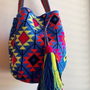 Boho chic crossbody handbag Wayuu Mochila